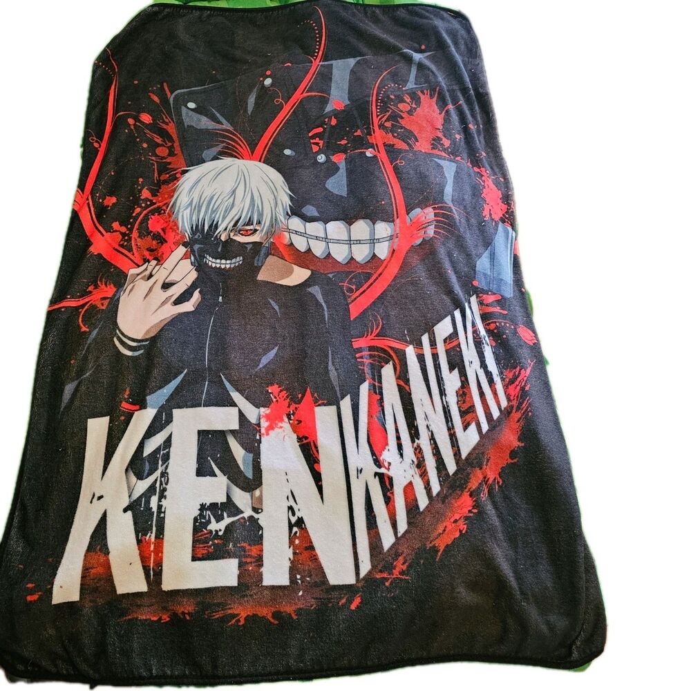 Funimation Tokyo Ghoul Ken Kaneki Throw Blanket 42 x 60 in Anime Style